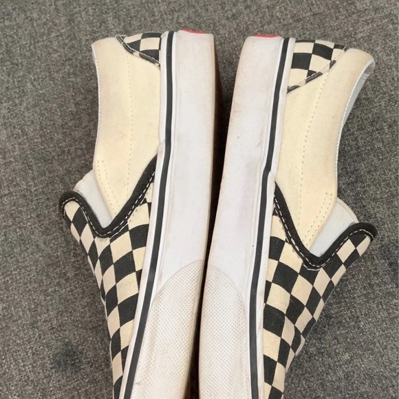 Checkerboard Vans Slip Ons - Picture 2 of 3